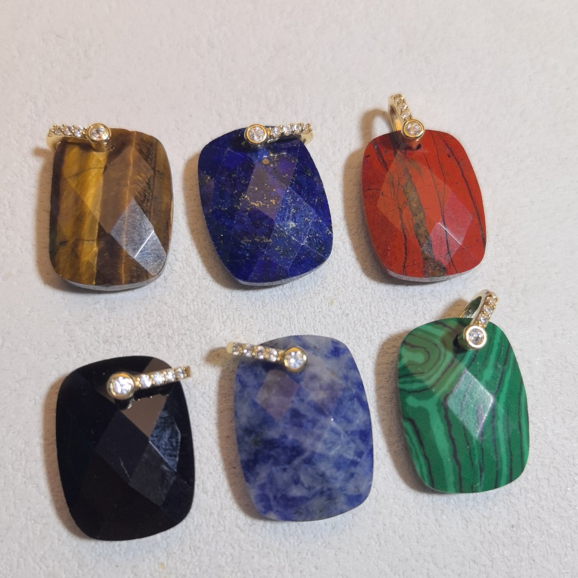 Natural Stone Pendant Necklace, Bohemian Style Gift